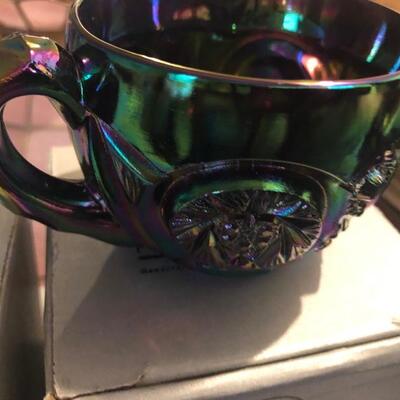 8 Vintage Fenton Carnival Punch Bowl Glasses - No Punchbowl 