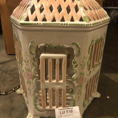 Vintage "Old Venezia" Porcelain Bird Cage - Rare