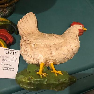 Rooster Lamp - Chicken & Rooster Wall Hangings Lot