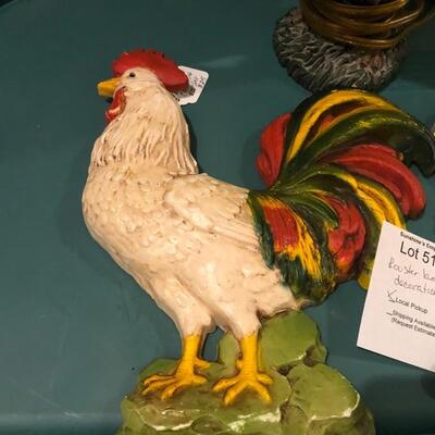 Rooster Lamp - Chicken & Rooster Wall Hangings Lot