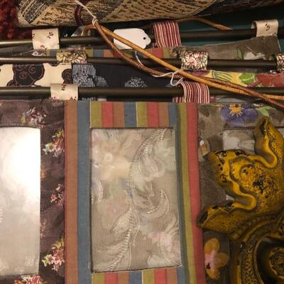 Household Lot - Library Pillow, 3 Picture Hangers, Key Candle Holder, Key Decorative Item, Black Bowl, Decorative Urn