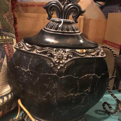 Household Lot - Library Pillow, 3 Picture Hangers, Key Candle Holder, Key Decorative Item, Black Bowl, Decorative Urn