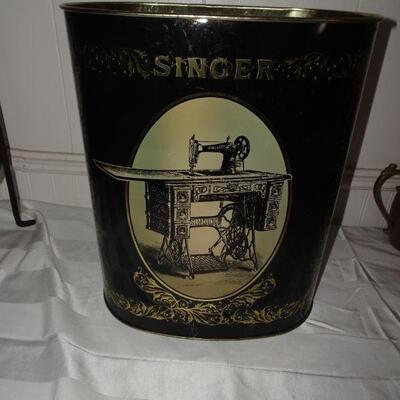 Vintage Singer Sewing Machine Trash Can 