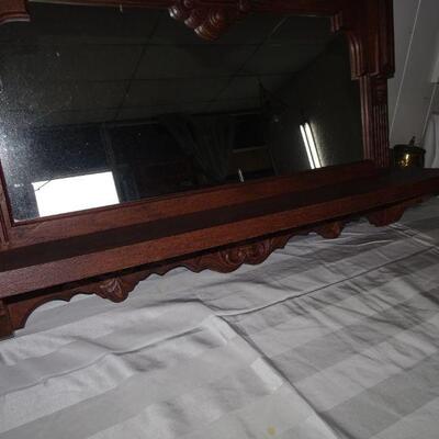 Plastic Mirror Shelf, Like the old Homco plastic, Light Weight, Needs Wire replaced on back. 