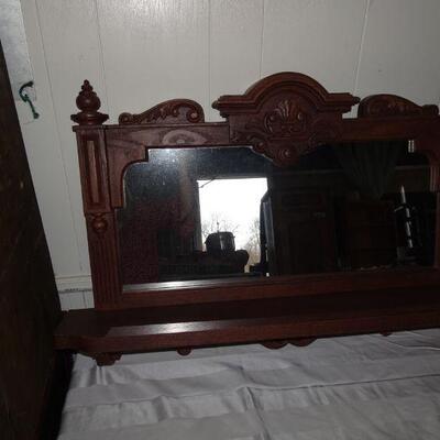 Plastic Mirror Shelf, Like the old Homco plastic, Light Weight, Needs Wire replaced on back. 