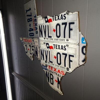 Texas License Plate Wall Hanging