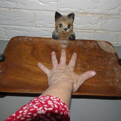 Cutest thing ever! Teak Wood Kitten Tray