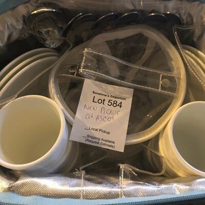 New Picnic at Ascot Ice Cream Party Cooler - Serves 6 Blue Plaid