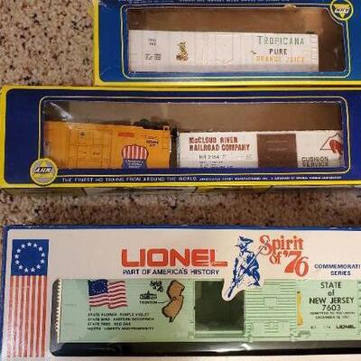 Lot 44:  Lionel and HO trains and more,, some new in box