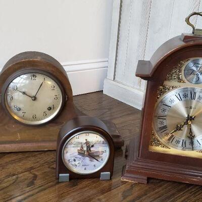 Lot 68. Howard Miller Clock, mantel clock and more