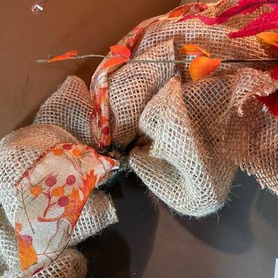 Lot 278 - burlap fall wreath