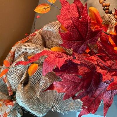 Lot 278 - burlap fall wreath