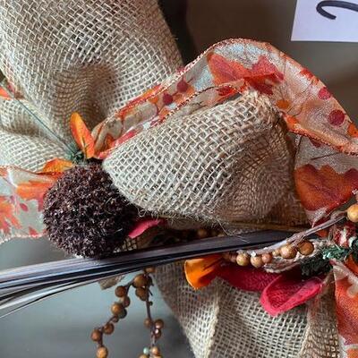 Lot 278 - burlap fall wreath