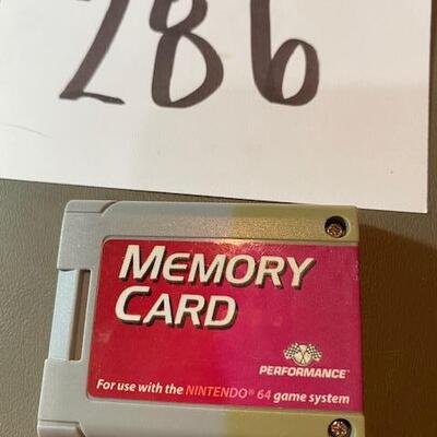 Lot 286 - Nintento 64 Memory card