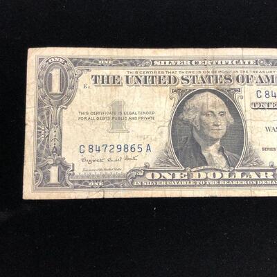  Lot 9 - 1957 A Blue Seal Silver Certificate