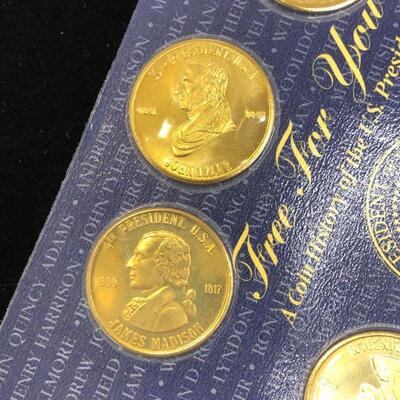 Lot 12 - 1997 Presidential Coins Solid Brass