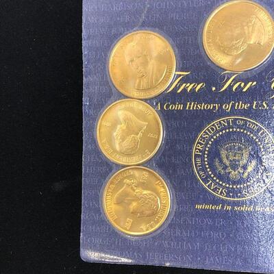 Lot 13 - 1997 Presidential Coins Solid Brass