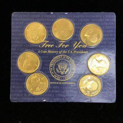 Lot 14 - 1997 Presidential Coins Solid Brass