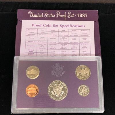 Lot 34 - 1987 S Coin Proof Set