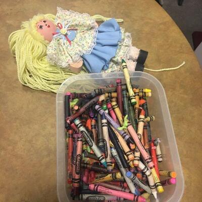 #14 Crayons & Doll