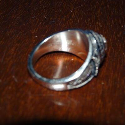 Silver Tone Class Ring, No Hallmark - Size 6