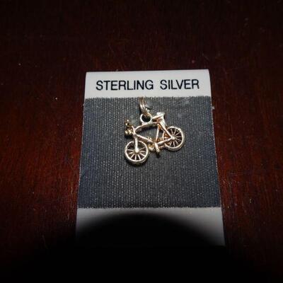 Vintage Sterling Silver Bicycle Charm for Charm Bracelet 