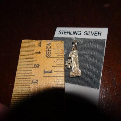 Vintage Sterling Silver #1 Charm for Charm Bracelet 