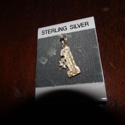 Vintage Sterling Silver #1 Charm for Charm Bracelet 
