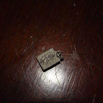 Vintage Virgin Mary Sterling Silver Charm, Miniature 