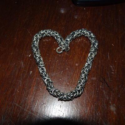 Heavy Duty Sterling Silver braided twist Silver Bracelet  - RESERVE MUST BE MET