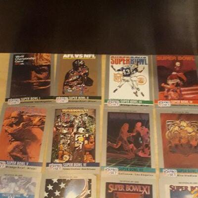 NFL Pro Set Superbowl Cards