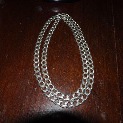 Vintage Sterling Silver Cuban Link Necklace, Heavy Duty 9.25 Italy - Reserve must be met 