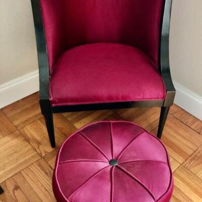 Purple Princess Chair with Ottoman $110 