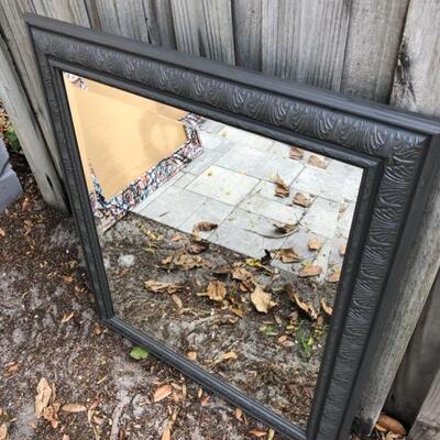 Gray beveled mirror $20