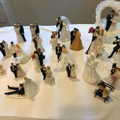 Collection of Antique Wedding Cake Toppers  (sold as a group) Big discount $150