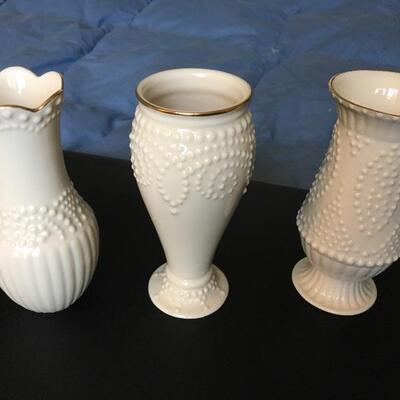 Set of 3 Lenox Vases 5â€ each 