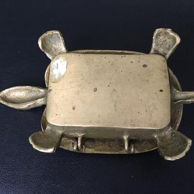 Vintage Brass Turtle Soap Dish