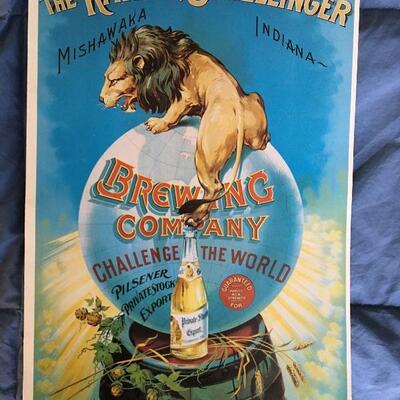 Vintage 11 x 15 Beer Poster KAMM & SCHELLINGER BREWING Co.