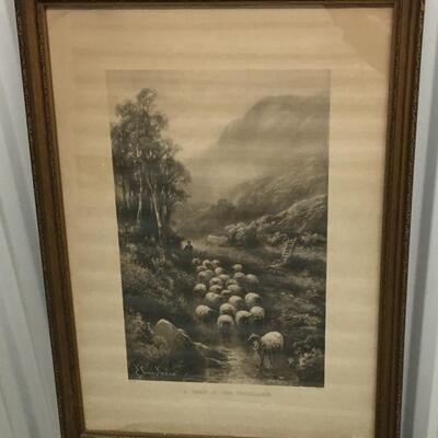 Antique ELMER KEENE Engraving No. 414