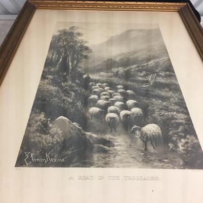 Antique ELMER KEENE Engraving No. 414