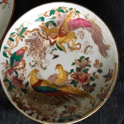 Antique Bone China Plates ENGLAND with Royal Crown Derby â€œOlde Avesburyâ€