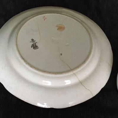 Antique Bone China Plates ENGLAND with Royal Crown Derby â€œOlde Avesburyâ€