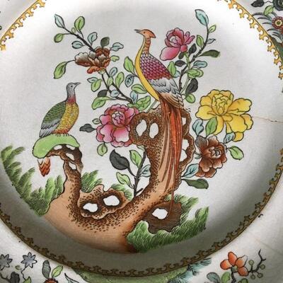 Antique Bone China Plates ENGLAND with Royal Crown Derby â€œOlde Avesburyâ€