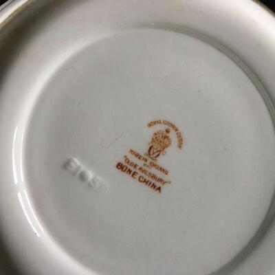 Antique Bone China Plates ENGLAND with Royal Crown Derby â€œOlde Avesburyâ€