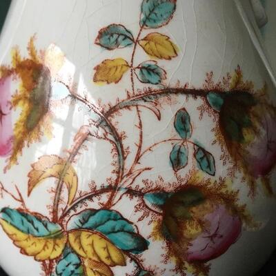 Antique French Porcelain Teapot and Rice Bowl