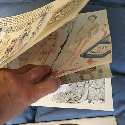 Collection of 12+ pieces with Vintage Paper Doll Sets and Coloring Books