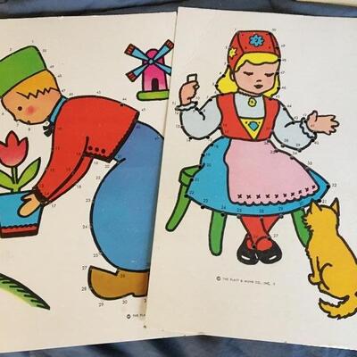 Collection of 12+ pieces with Vintage Paper Doll Sets and Coloring Books