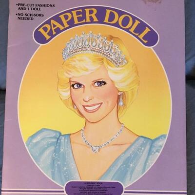Collection of 7 Vintage Paper Doll Sets with Lady Diana, Trixie Belden, Barbie and more...