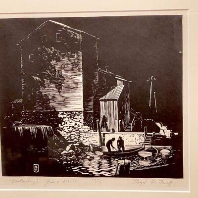 Lloyd Foltz Prairie Printmaker 1930s Block Print 