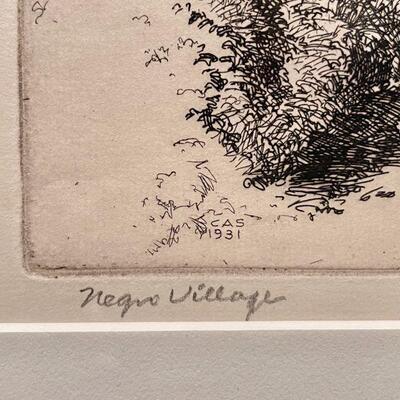CA Seward  Prairie Printmaker Negro Village 1931